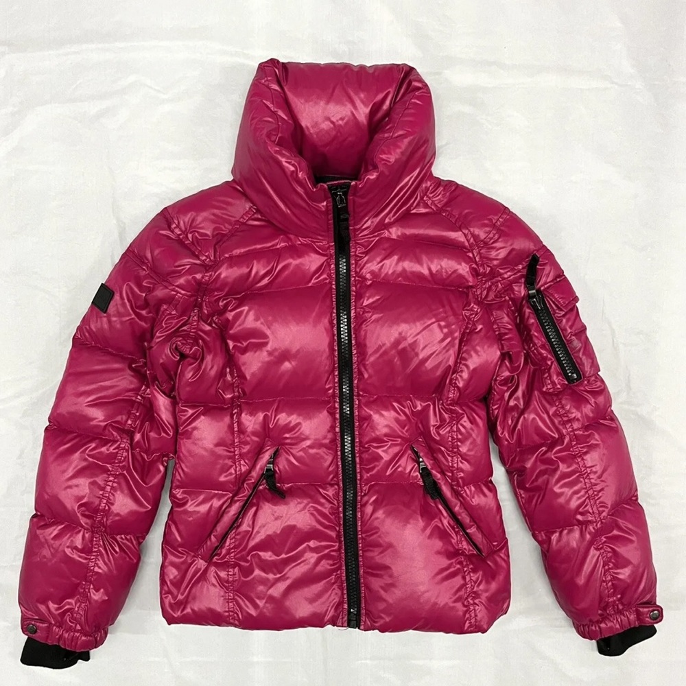SAM NYC Freestyle Down Short Puffer Jacket Hot Pink *Color of the Year